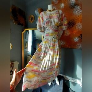 Moon River Viscose Blend Voluminous Maxi Dress